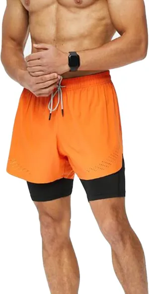 2 In 1 Jogging Shorts Men Liner Workout Running Shorts Lighweight Quick Dry Casual Summer Shorts