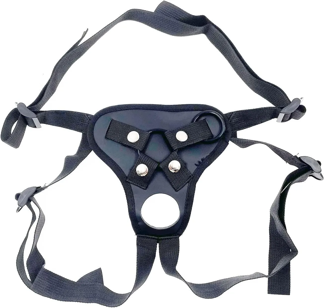 Adjustable Harness Pants Strapless Belts - Underwear with Reinforced Crotch for Men Women Couples role play (US, Alpha, One Size, Regular, Regular, Men, Black)