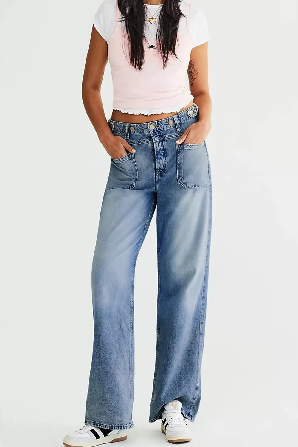Allimy Womens Jeans High Waisted Straight Leg Baggy Boyfriend Jeans for Women Trendy 2025 Cargo Pants
