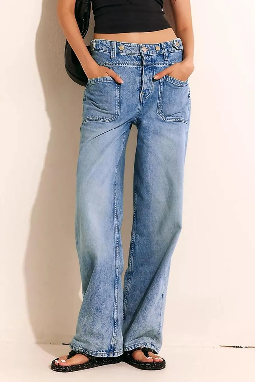 Allimy Womens Jeans High Waisted Straight Leg Baggy Boyfriend Jeans for Women Trendy 2025 Cargo Pants