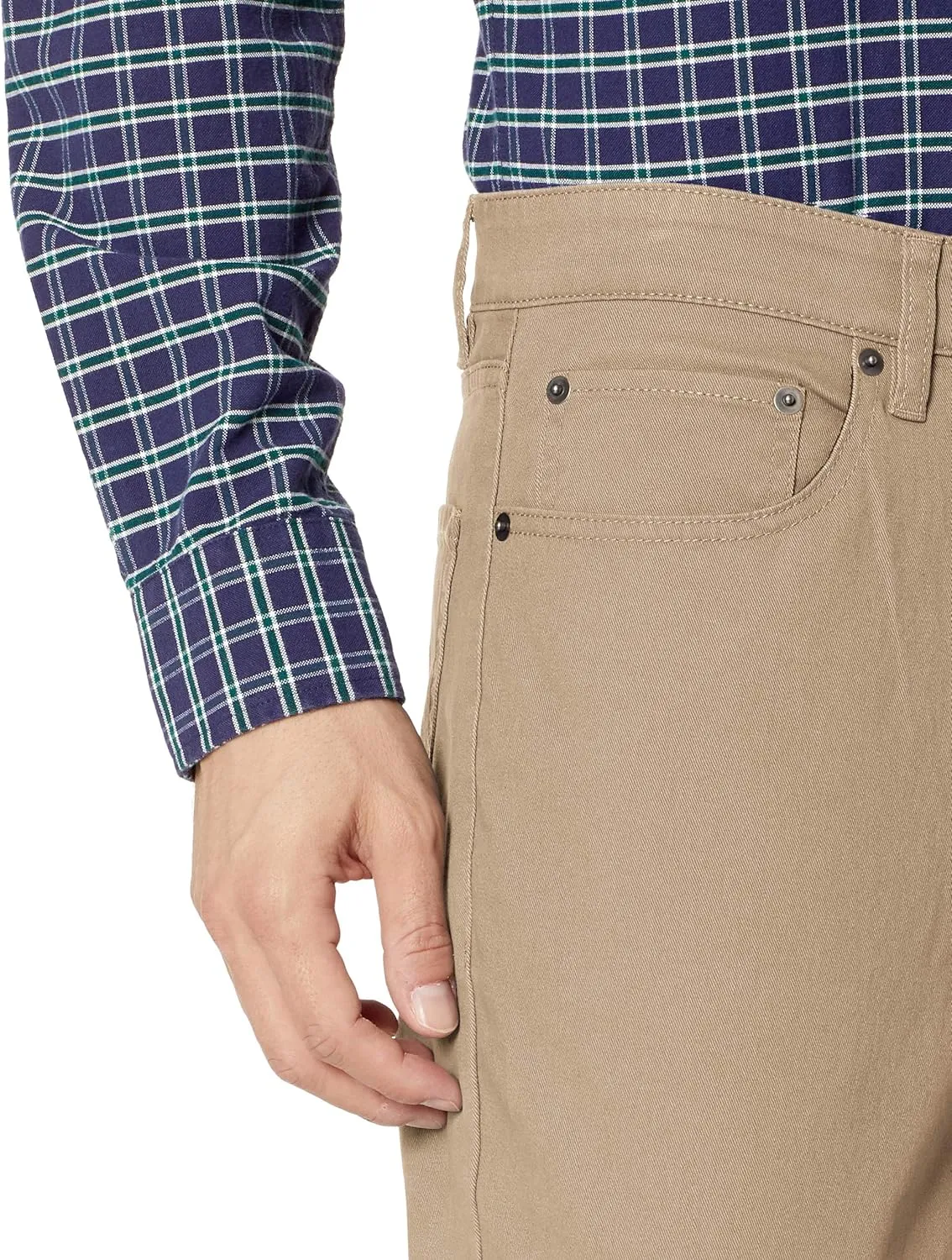 Amazon Essentials Men's Pants, Relaxed-Fit, 5-Pockets, Stretch Twill