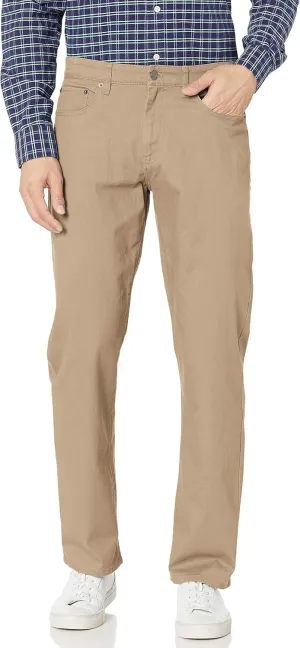 Amazon Essentials Men's Pants, Relaxed-Fit, 5-Pockets, Stretch Twill