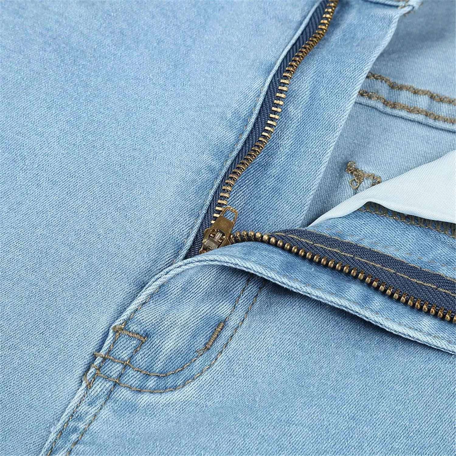 Andongnywell High Waisted Jeans for Women Fashion Denim Pants Loose Straight Skinny Jeans Straight Trousers