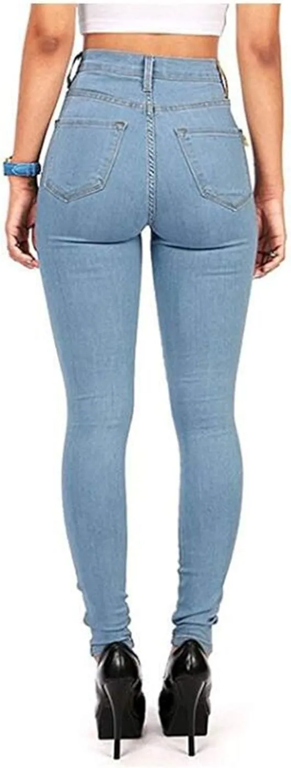 Andongnywell High Waisted Jeans for Women Fashion Denim Pants Loose Straight Skinny Jeans Straight Trousers
