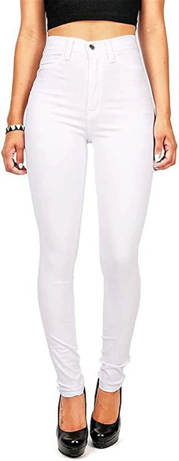 Andongnywell High Waisted Jeans for Women Fashion Denim Pants Loose Straight Skinny Jeans Straight Trousers