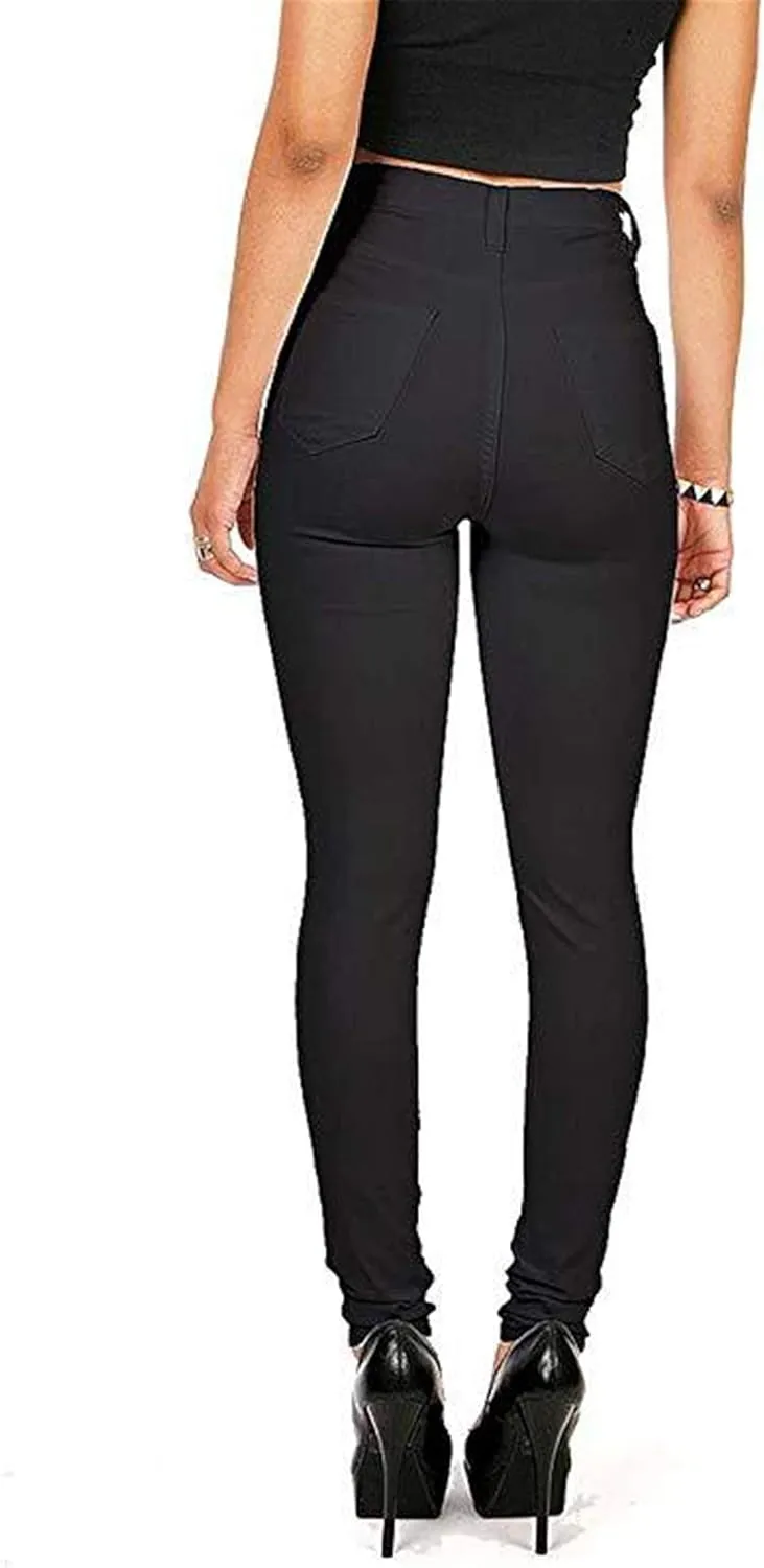 Andongnywell High Waisted Jeans for Women Fashion Denim Pants Loose Straight Skinny Jeans Straight Trousers
