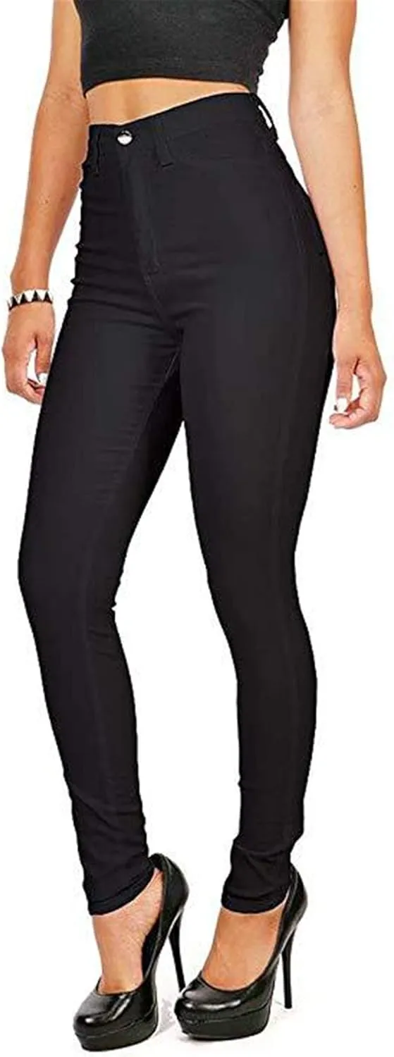 Andongnywell High Waisted Jeans for Women Fashion Denim Pants Loose Straight Skinny Jeans Straight Trousers