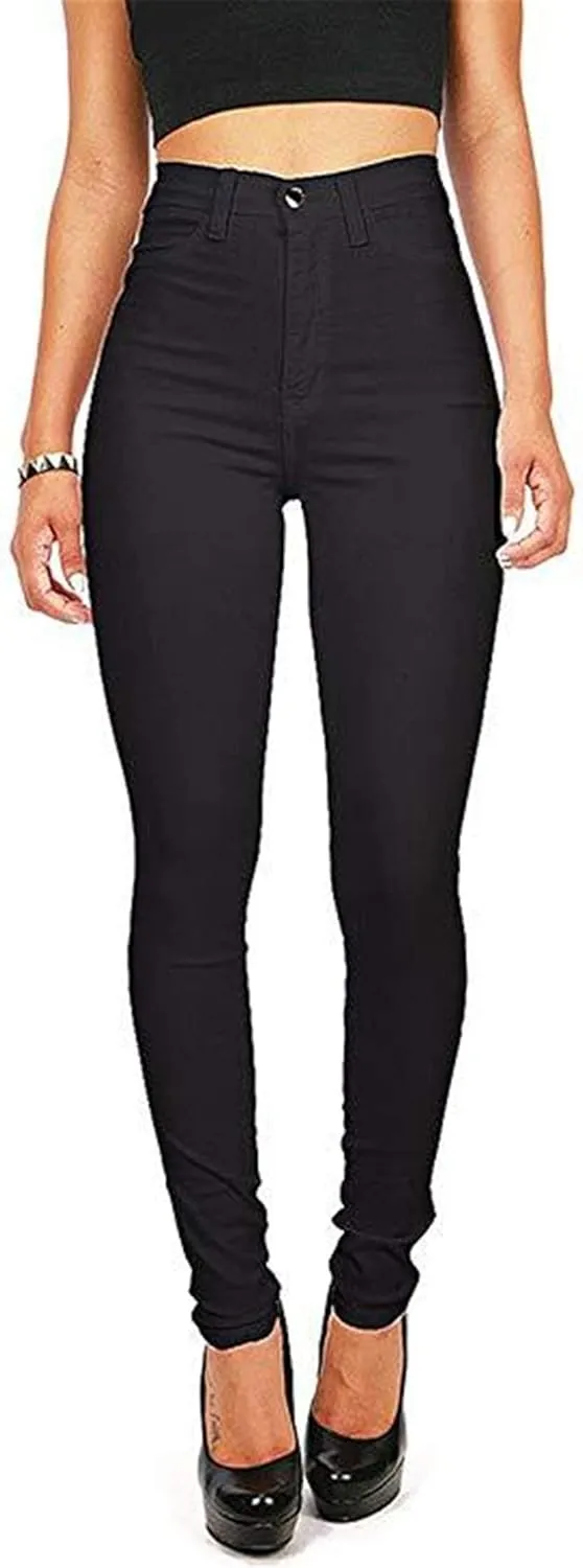Andongnywell High Waisted Jeans for Women Fashion Denim Pants Loose Straight Skinny Jeans Straight Trousers