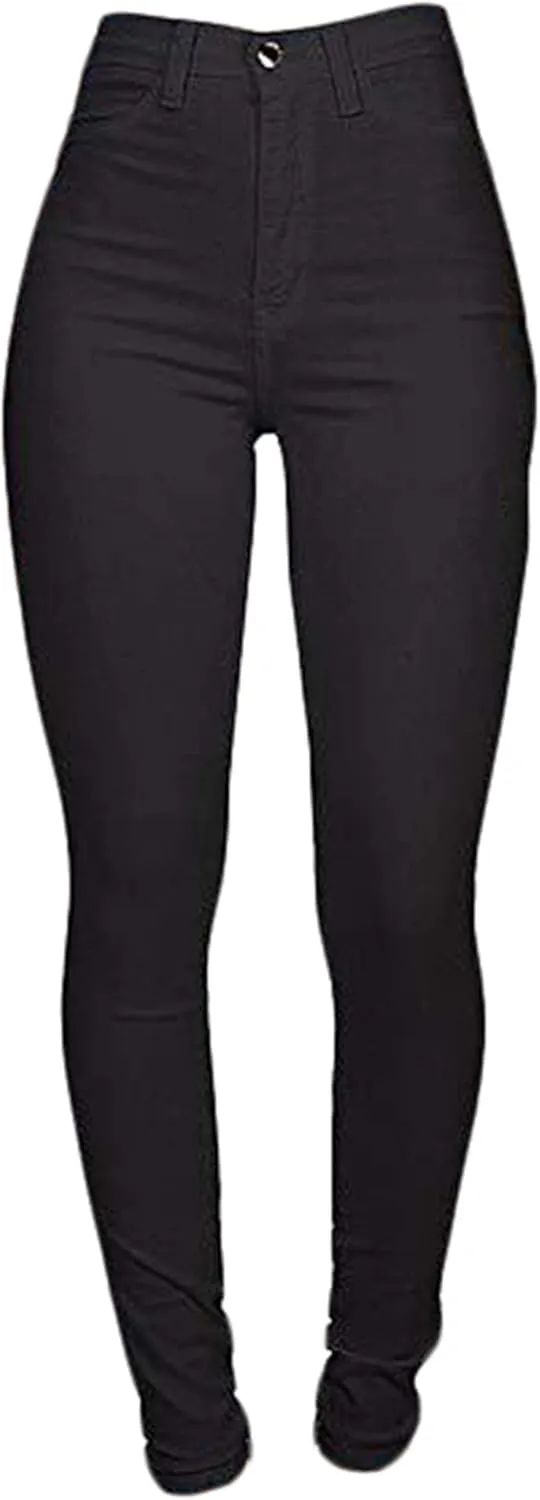 Andongnywell High Waisted Jeans for Women Fashion Denim Pants Loose Straight Skinny Jeans Straight Trousers