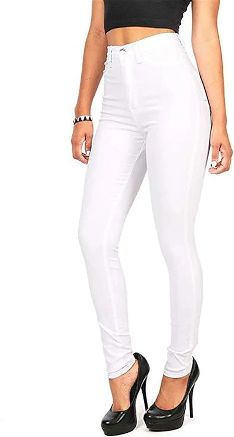 Andongnywell High Waisted Jeans for Women Fashion Denim Pants Loose Straight Skinny Jeans Straight Trousers