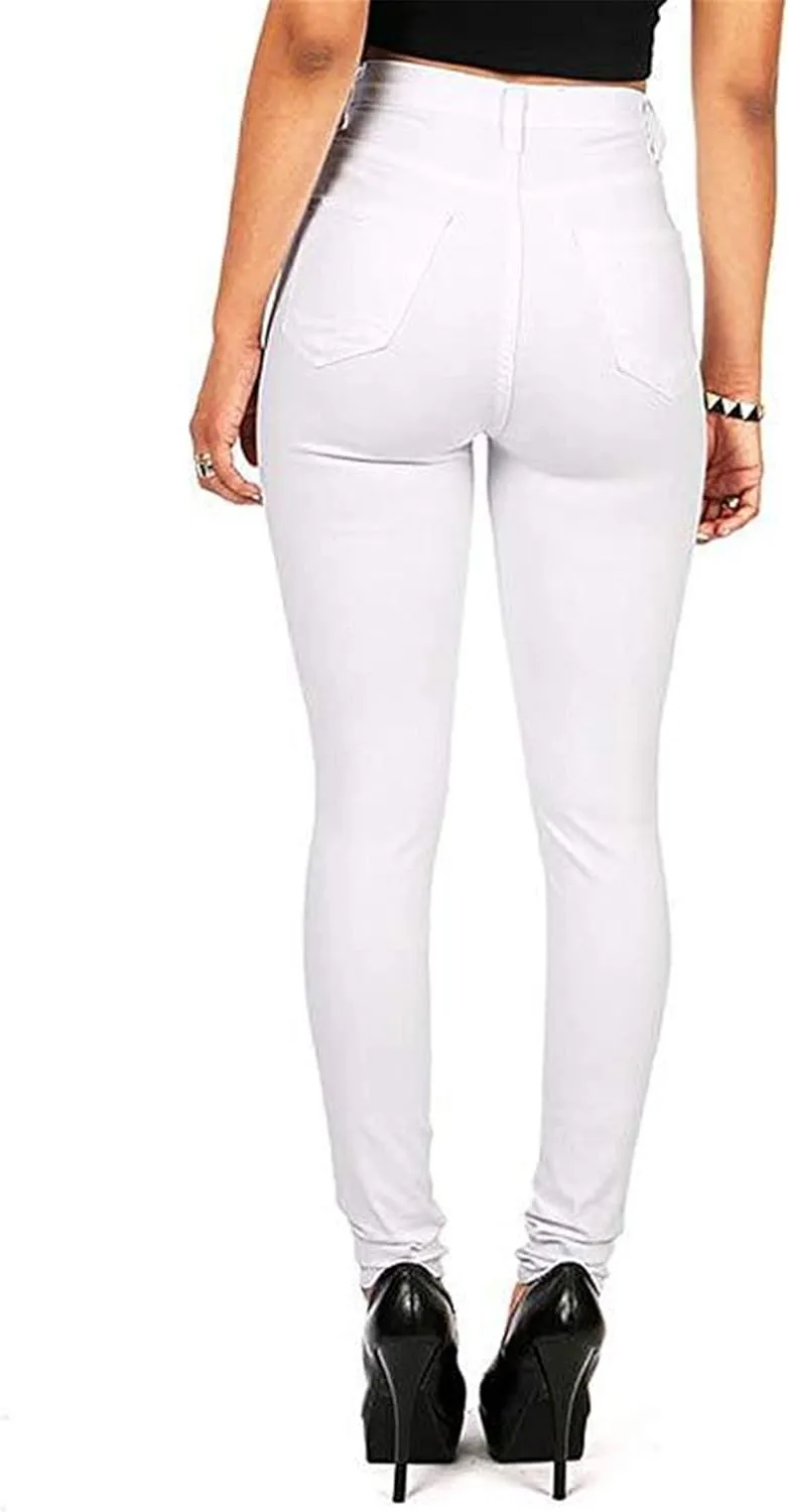 Andongnywell High Waisted Jeans for Women Fashion Denim Pants Loose Straight Skinny Jeans Straight Trousers