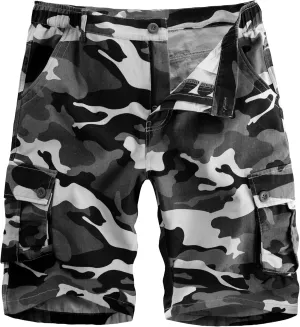 APTRO Men's Cargo Shorts Multi-Pockets Twill Camo Casual Work Shorts
