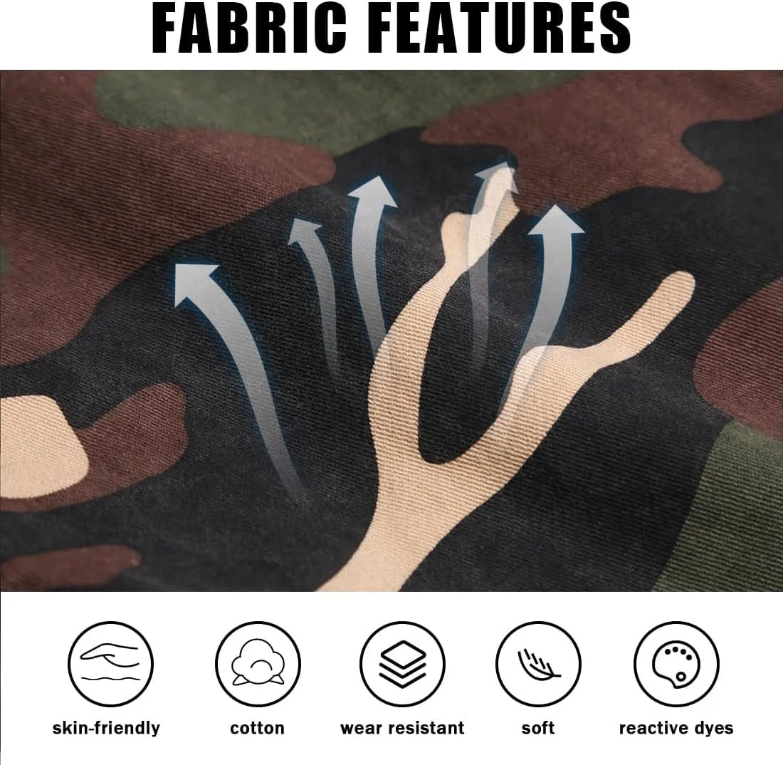 APTRO Men's Cargo Shorts Multi-Pockets Twill Camo Casual Work Shorts