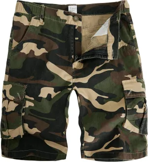 APTRO Men's Cargo Shorts Multi-Pockets Twill Camo Casual Work Shorts