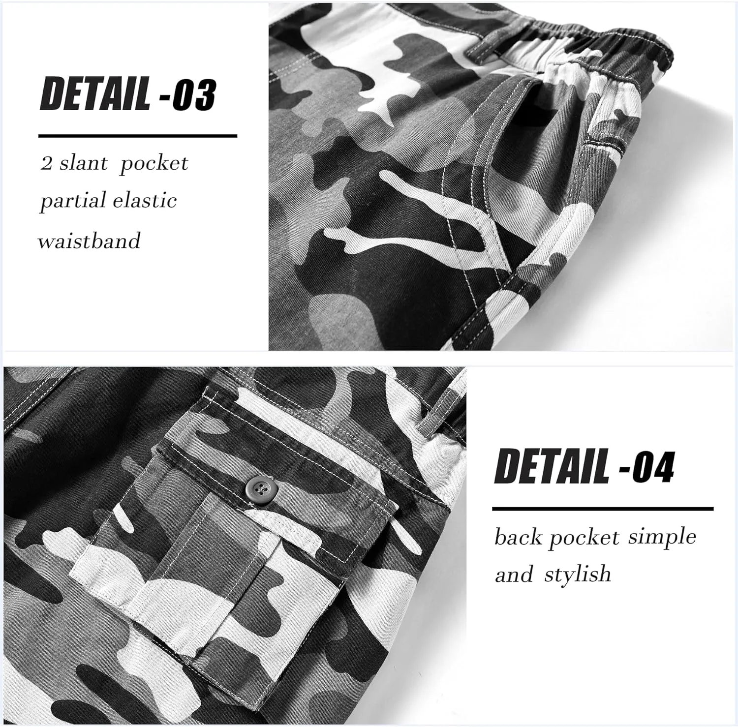 APTRO Men's Cargo Shorts Multi-Pockets Twill Camo Casual Work Shorts