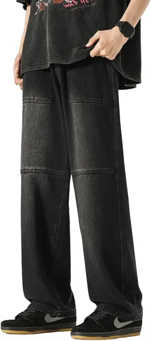 Baggy Jeans Men with Multi Pockets Loose Fit Y2K Cargo Pants Skateboard Hip Hop Jeans Streetwear