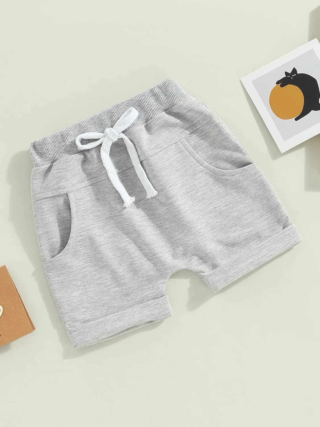Bagilaanoe Toddler Baby Boy Shorts Summer Solid Plain Shorts Bloomers Casual Elastic Waist Jogger Shorts Bottoms