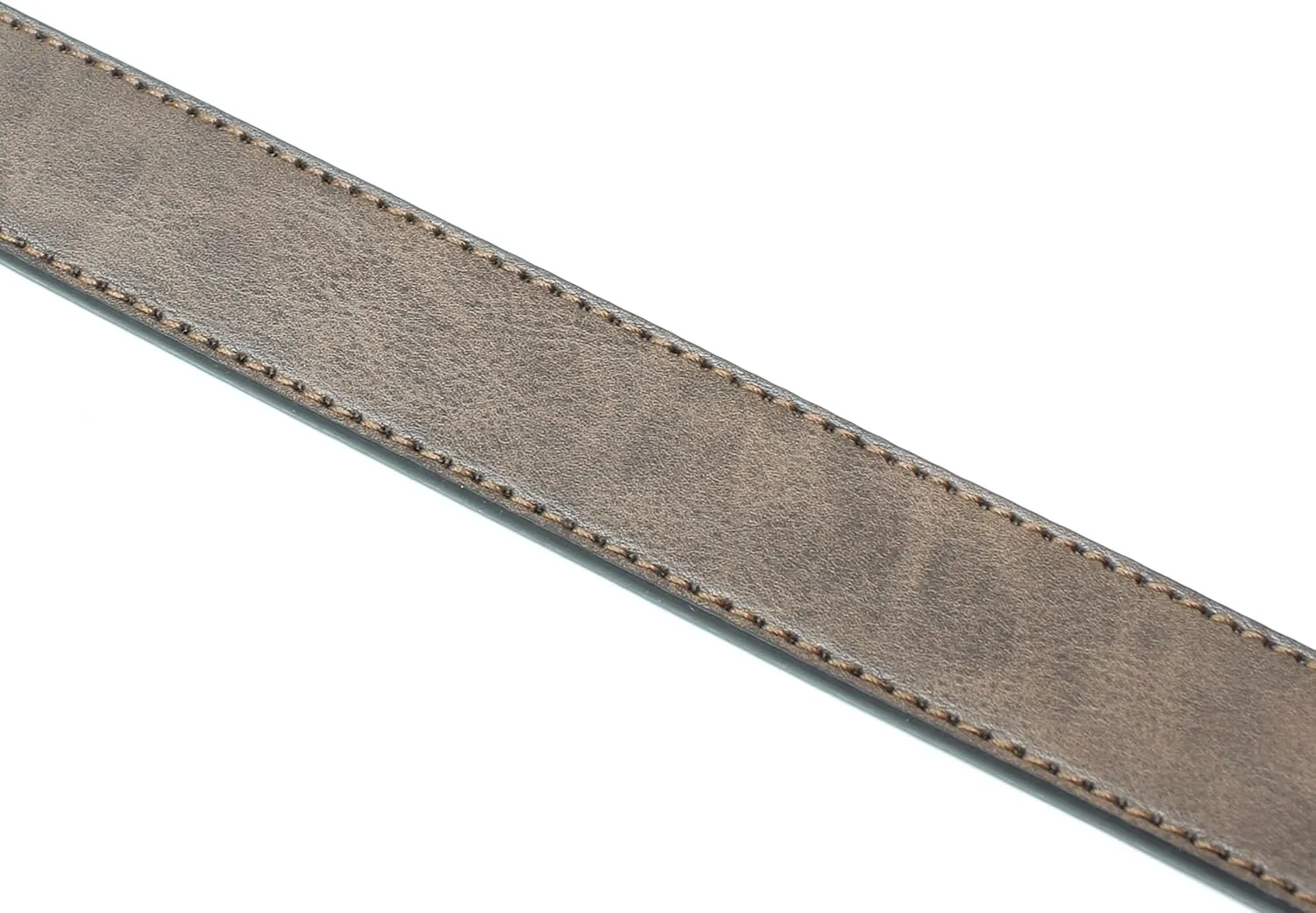 BC Belts Womens Thin Leather Belt Strap with Vintage Distressed Texture 1.25" Wide with Snaps