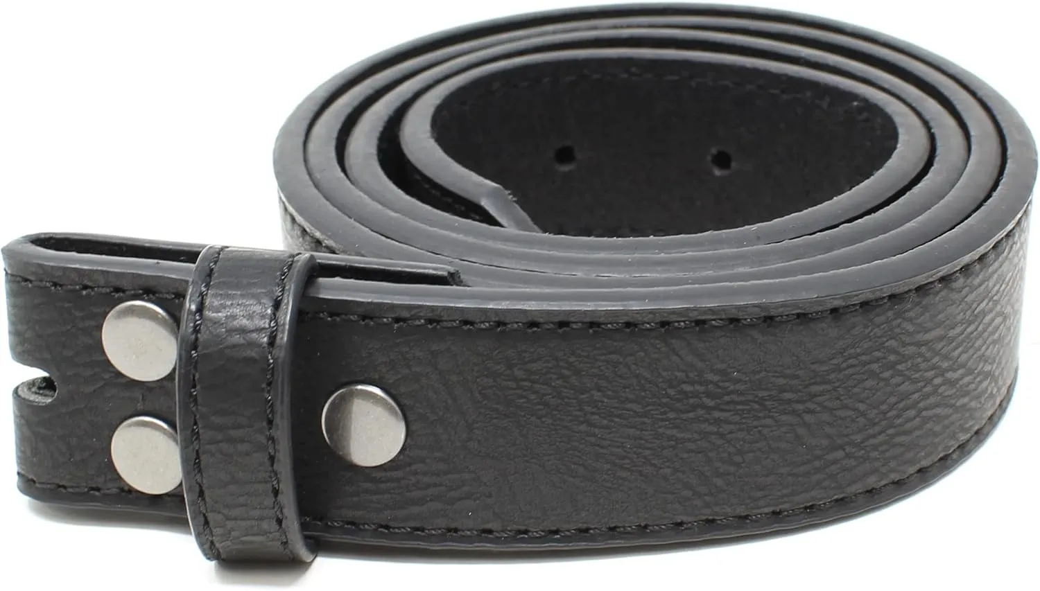 BC Belts Womens Thin Leather Belt Strap with Vintage Distressed Texture 1.25" Wide with Snaps