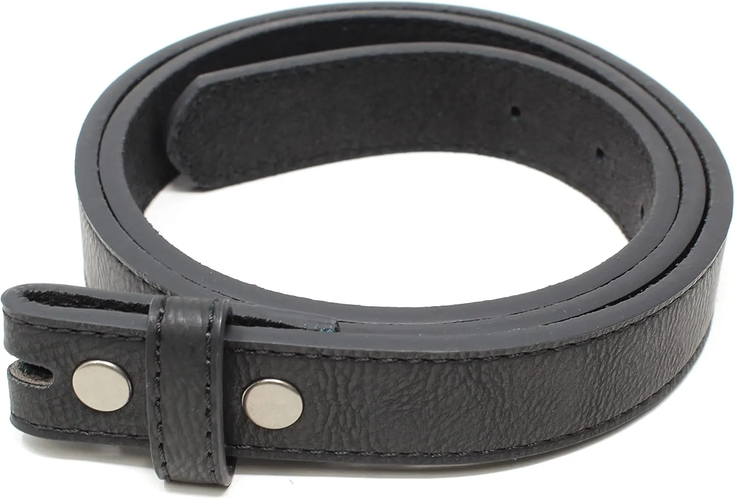 BC Belts Womens Thin Leather Belt Strap with Vintage Distressed Texture 1" Wide with Snaps