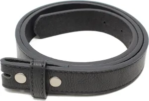 BC Belts Womens Thin Leather Belt Strap with Vintage Distressed Texture 1" Wide with Snaps