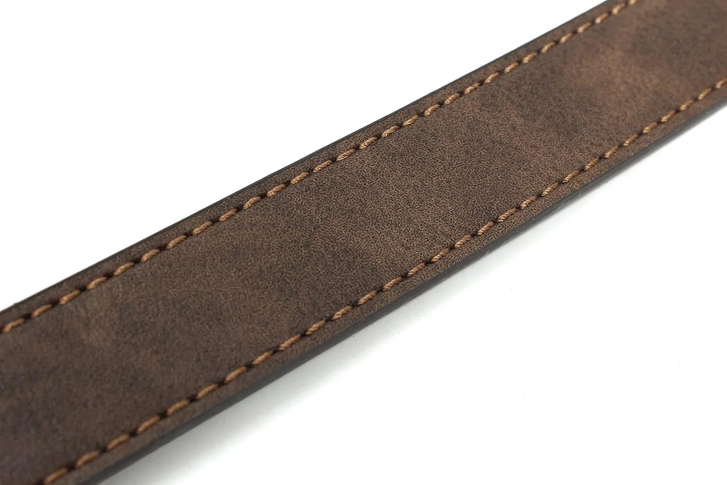BC Belts Womens Thin Leather Belt Strap with Vintage Distressed Texture 1" Wide with Snaps