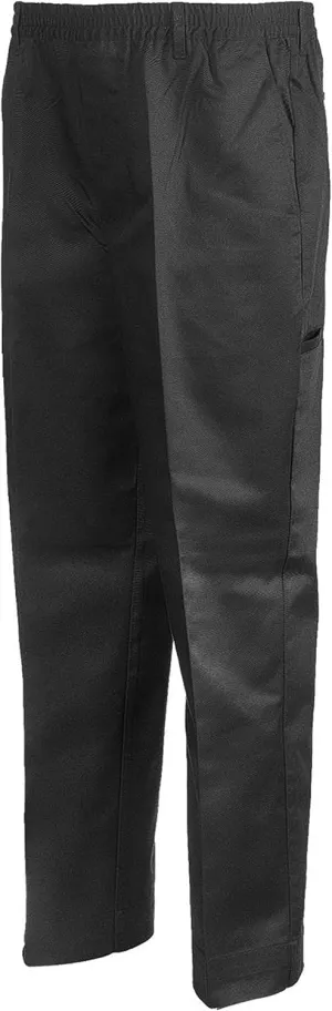 BENEFIT WEAR Mens Full Elastic Waist 5-Pocket Pants with Mock Fly