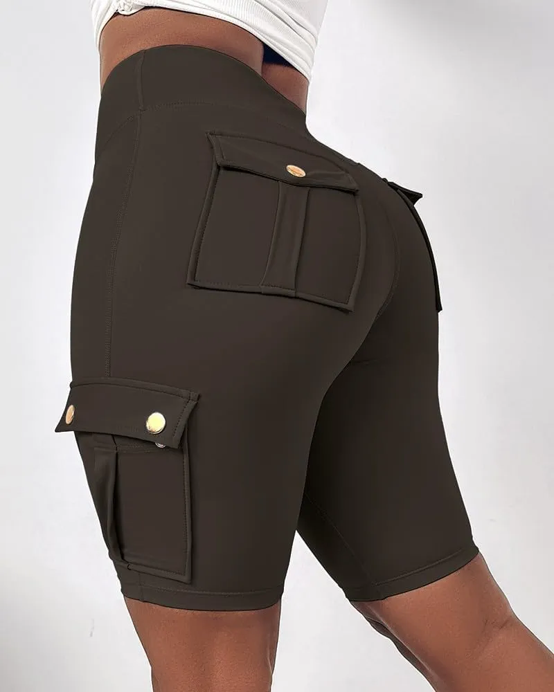 Biker Shorts for Women Tummy Control Butt Lifting Shorts Knee Length High Waist Short Leggings Gym Workout Shorts