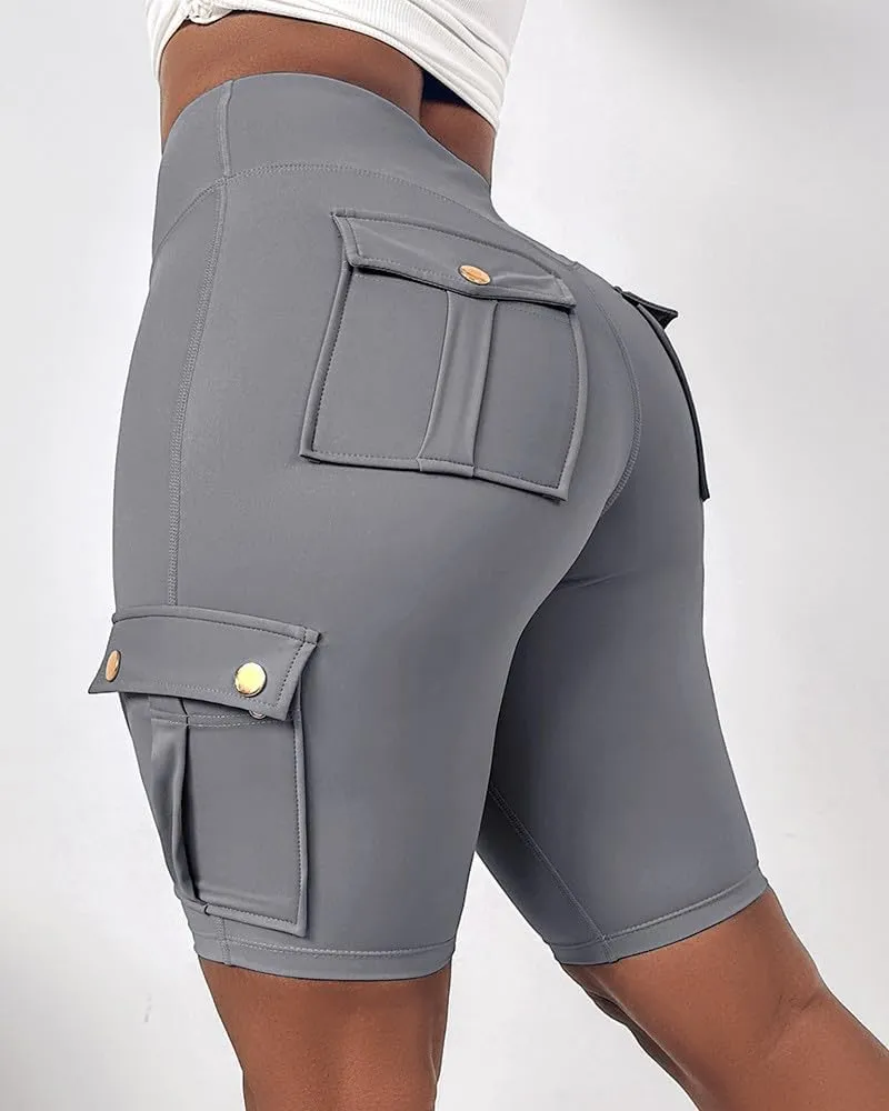 Biker Shorts for Women Tummy Control Butt Lifting Shorts Knee Length High Waist Short Leggings Gym Workout Shorts
