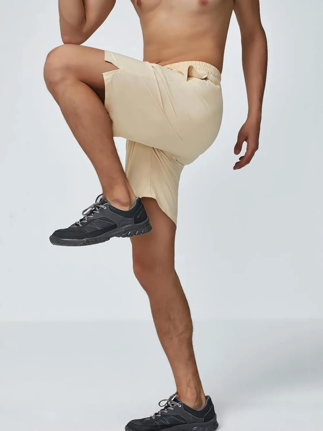 Blooming Jelly Men's Workout Shorts Waterproof Outdoor Hiking Shorts Quick Dry Drawstring Casual Shorts with Pockets