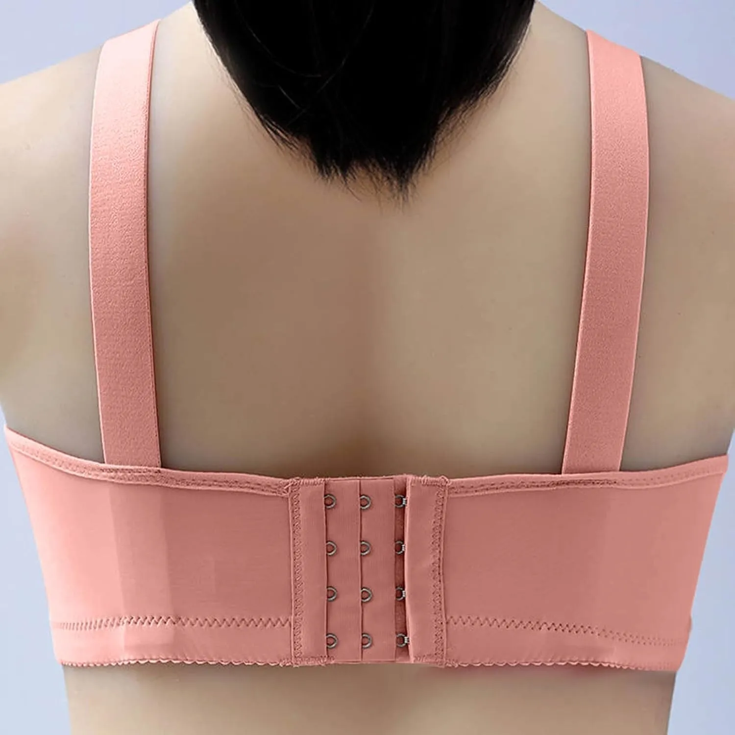 Bras for Women No Underwire Floral Lace V Neck Push Up Bras Soft Full Coverage Bralette Adjustable Straps Low Cut Bra