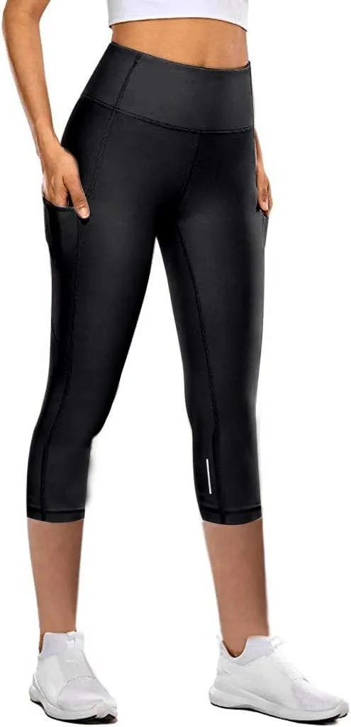 Butt Lifting Leggings Capri Cropped Colorful Tights Elastic Skimpy Reflective High Waisted Workout Yoga Pants