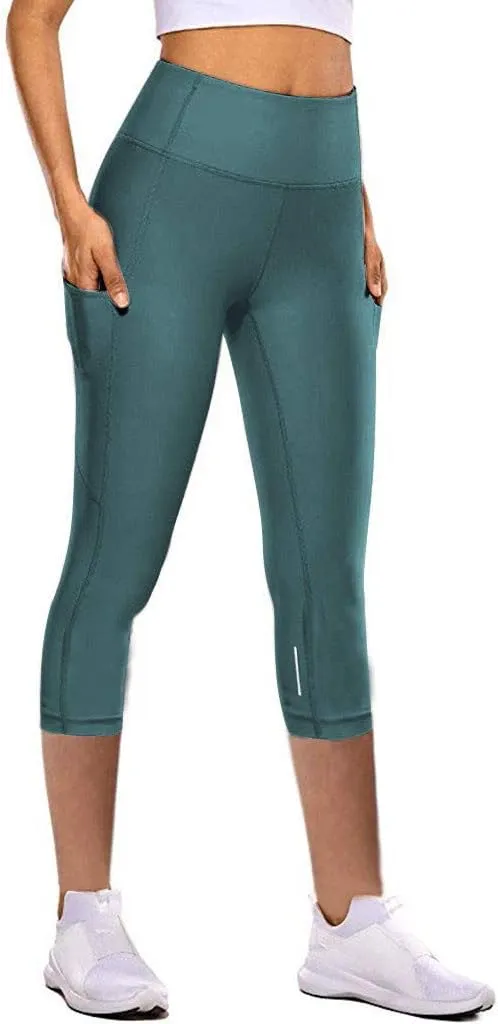 Butt Lifting Leggings Capri Cropped Colorful Tights Elastic Skimpy Reflective High Waisted Workout Yoga Pants