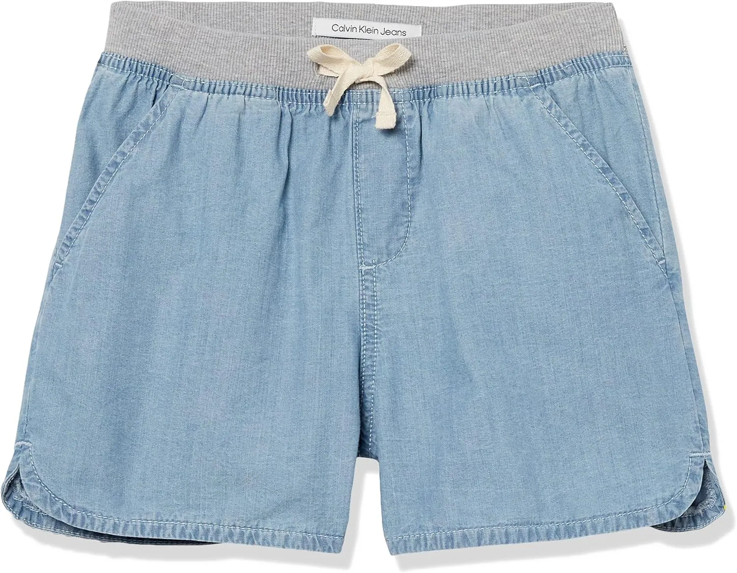 Calvin Klein Girls' Pull-on Stretch Denim Jean Shorts
