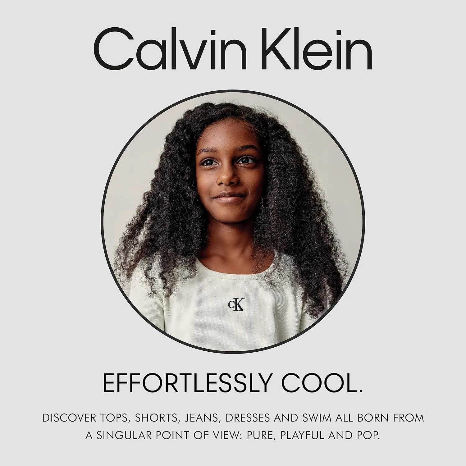 Calvin Klein Girls' Pull-on Stretch Denim Jean Shorts