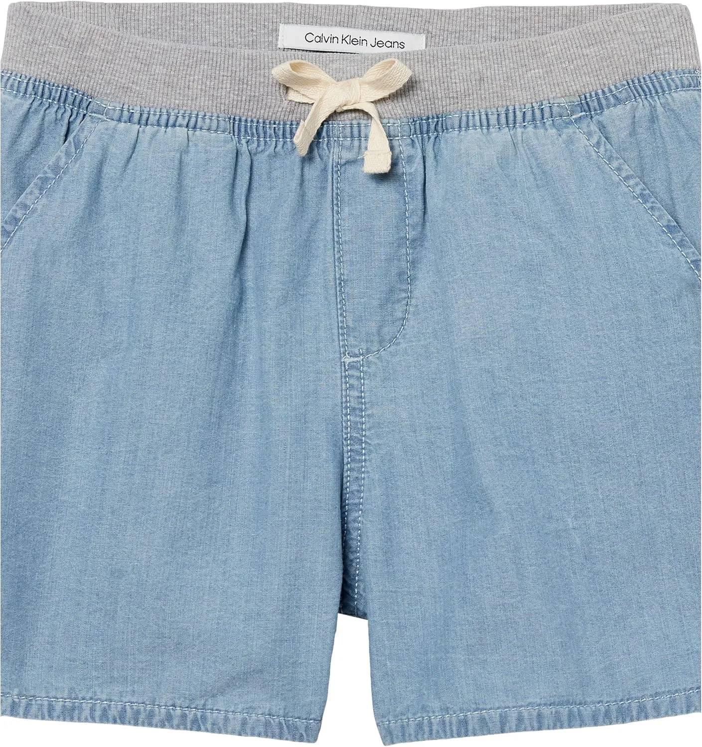 Calvin Klein Girls' Pull-on Stretch Denim Jean Shorts