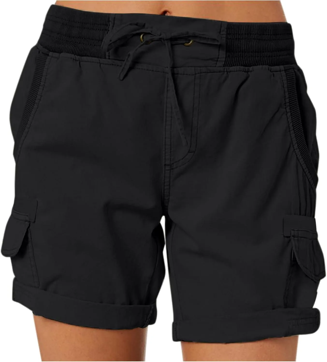 Cargo Shorts for Women Casual Summer Summer Pants Chino Shorts Lightweight Elastic Waist Athletic Shorts 2024
