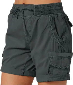 Cargo Shorts for Women Casual Summer Summer Pants Chino Shorts Lightweight Elastic Waist Athletic Shorts 2024
