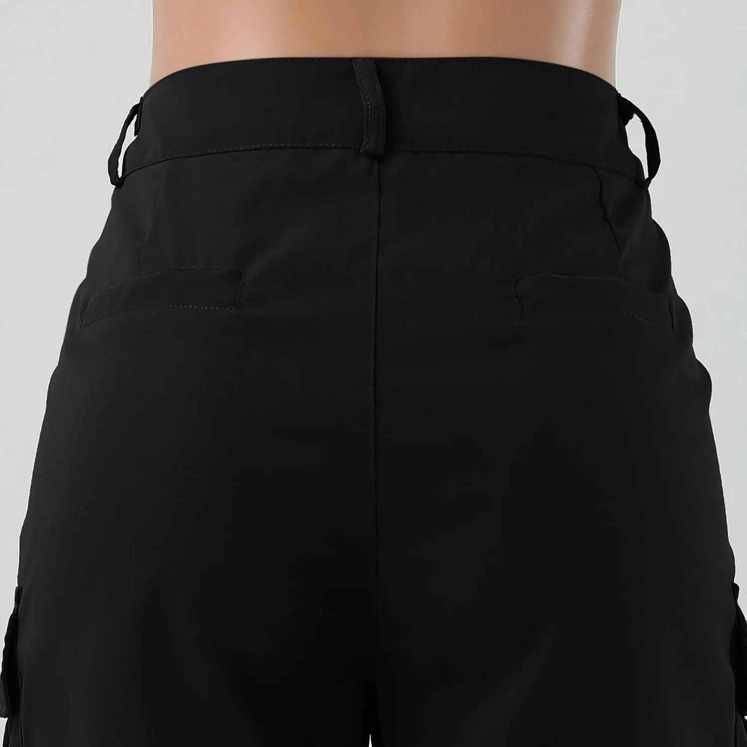 Cargo Shorts Women Casual Dressy Summer Pants Chino Shorts Lightweight Elastic Waist Beach Shorts with Pockets