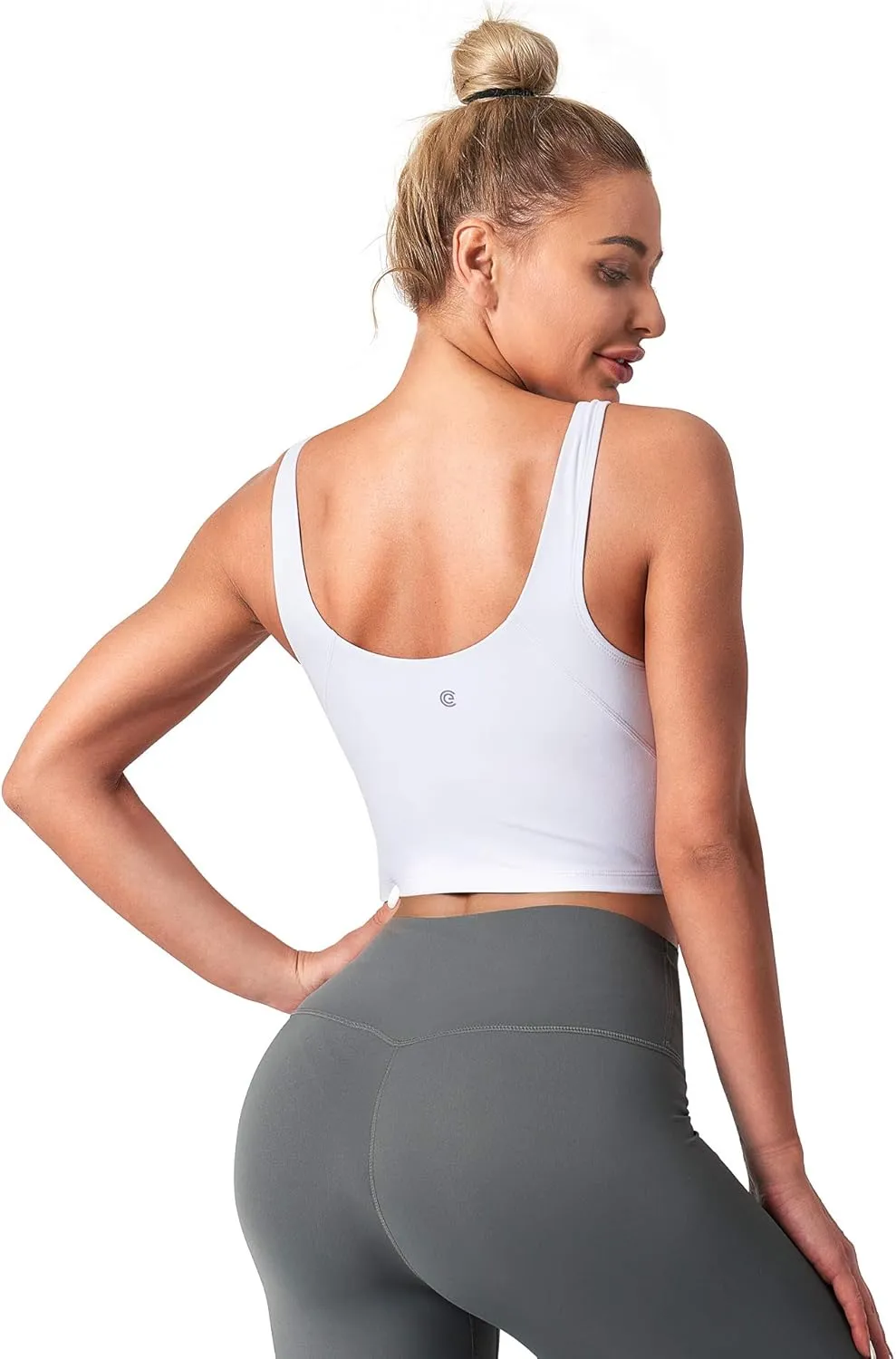 CELER Padded Sports Bra for Women Longline Workout Crop Tops Yoga Bra Fitness Tank Top