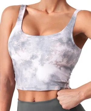 CELER Padded Sports Bra for Women Longline Workout Crop Tops Yoga Bra Fitness Tank Top
