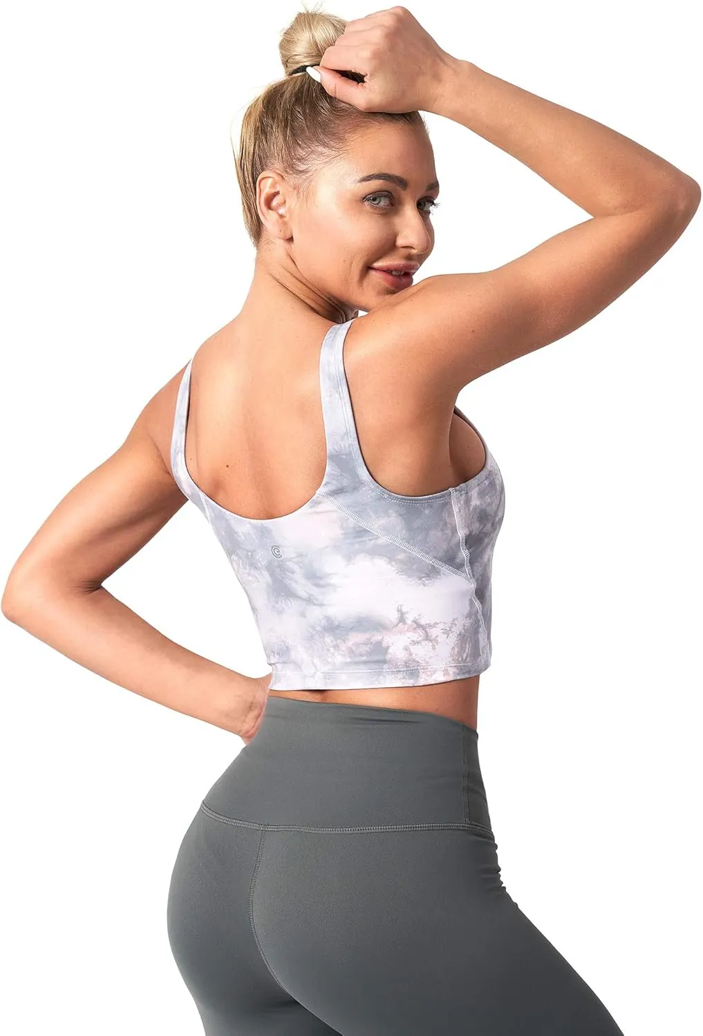 CELER Padded Sports Bra for Women Longline Workout Crop Tops Yoga Bra Fitness Tank Top