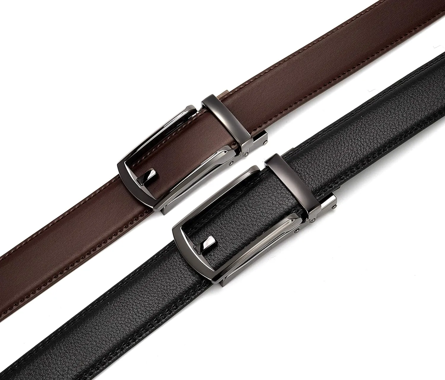 CHAOREN Click Belt for Men 2 Pack - Mens Dress Belt 1 1/4" in Packing Box - Design Belt Meet Almost Any Occasion and Outfit