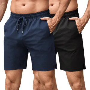 COOFANDY Men's Casual Shorts 7 inch Quick Dry Lightweight Shorts Elastic Waist Summer Beach Shorts