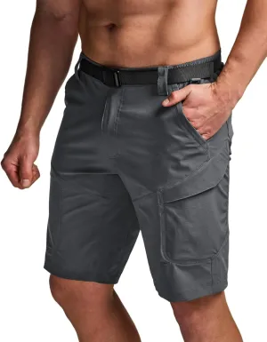 CQR Men's Hiking Cargo Shorts, Quick Dry Stretch Tactical Outdoor Shorts, Lightweight Camping Golf Shorts with Multi Pockets