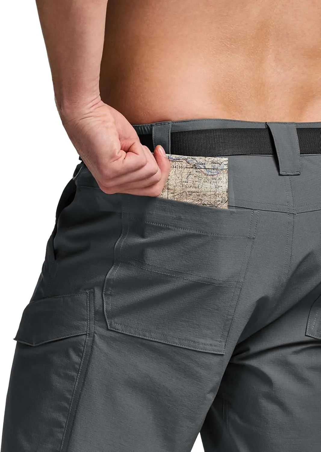 CQR Men's Hiking Cargo Shorts, Quick Dry Stretch Tactical Outdoor Shorts, Lightweight Camping Golf Shorts with Multi Pockets
