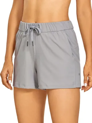 CRZ YOGA Stretch Womens Shorts 3.5'' - Athletic Workout Hiking Shorts for Summer Golf Running Shorts Pockets Dressy Casual