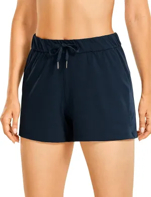 CRZ YOGA Stretch Womens Shorts 3.5'' - Athletic Workout Hiking Shorts for Summer Golf Running Shorts Pockets Dressy Casual