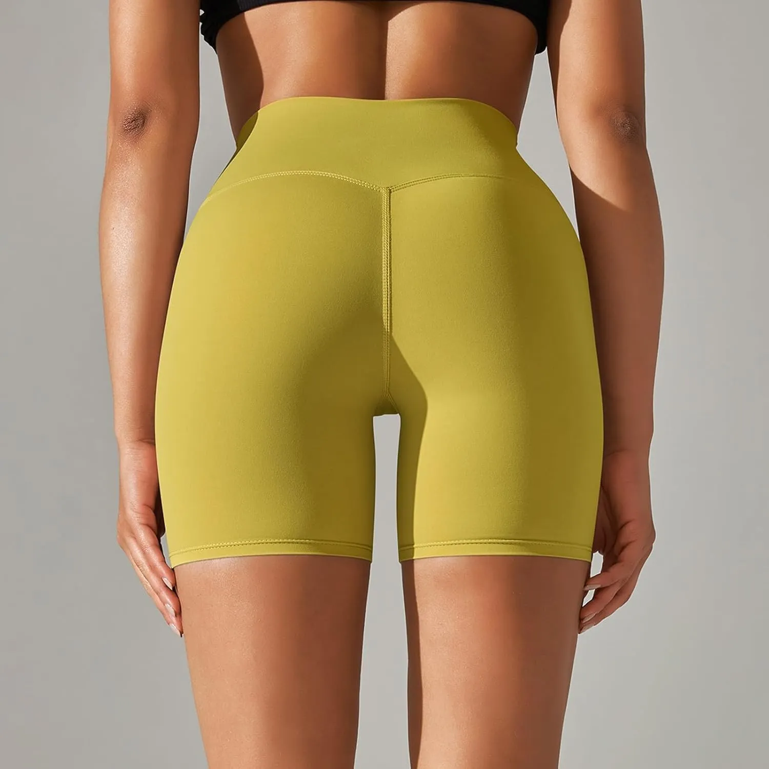 Dademeo High Waist Biker Shorts for Women Fitness Athletic Workout Running Yoga Compression Shorts Stretch Gym Running Shorts