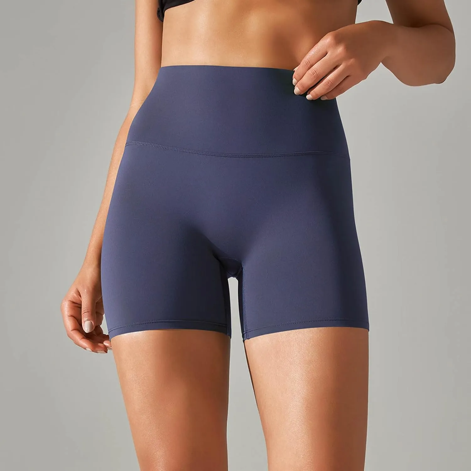 Dademeo High Waist Biker Shorts for Women Fitness Athletic Workout Running Yoga Compression Shorts Stretch Gym Running Shorts